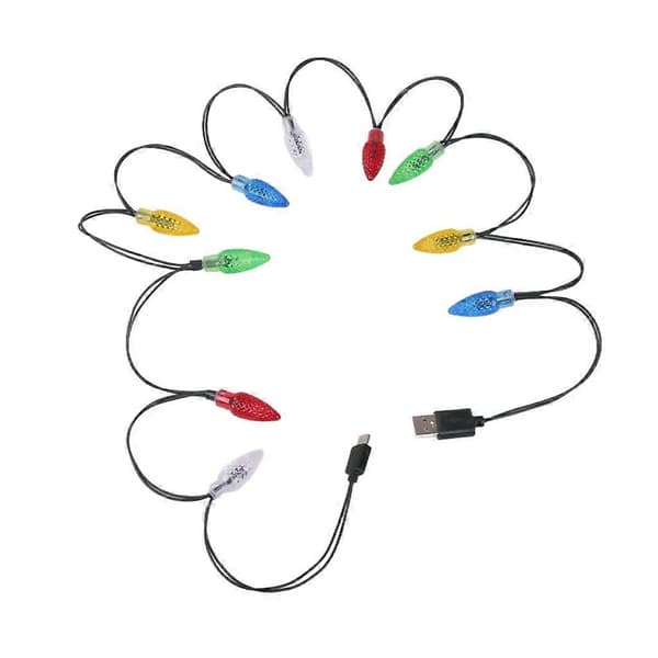USB C LED-ljusslinga, färgglad telefonladdningskabel, USB till typ C