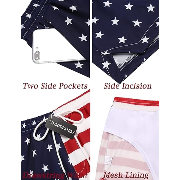 Badbyxor för män, snabbtorkande badshorts, badkläder, baddräkt