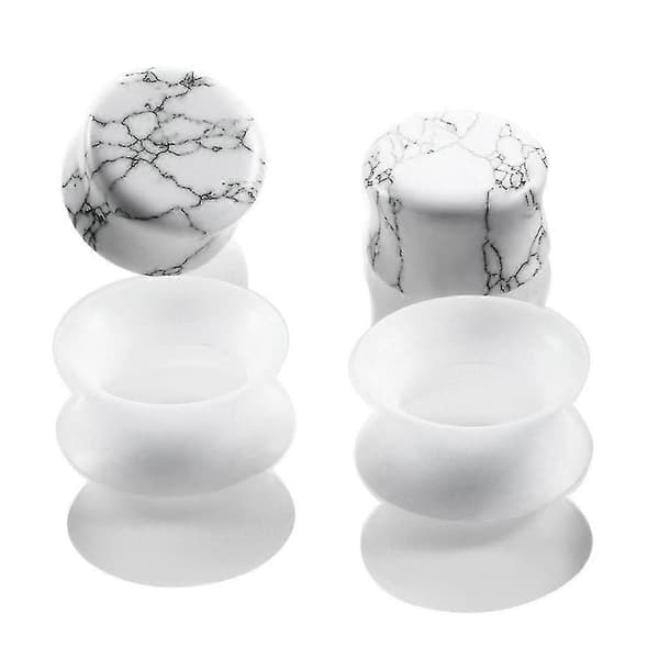 20 stk stein øre-expander silikon øretunneler plugger piercing kroppssmykker 6mm