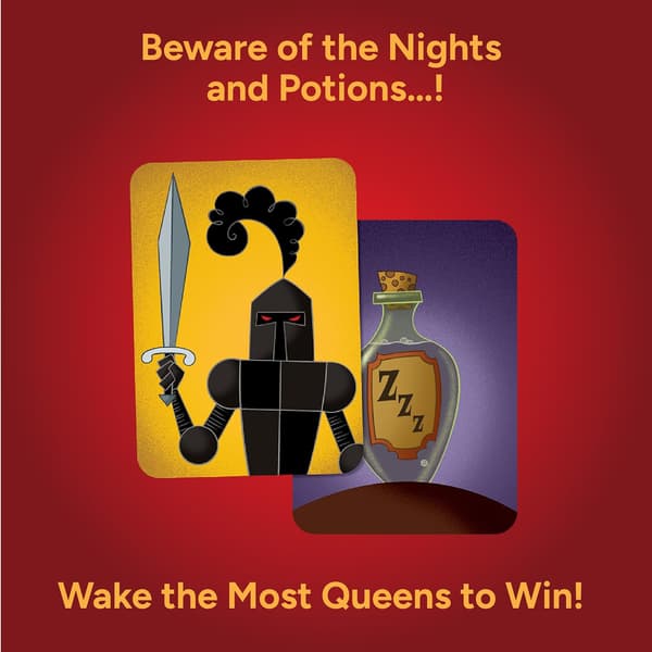 Sleeping Queens korttipeli | Perhestrategiapeli | Englantilainen opettavainen korttipeli Sleeping Queen 1