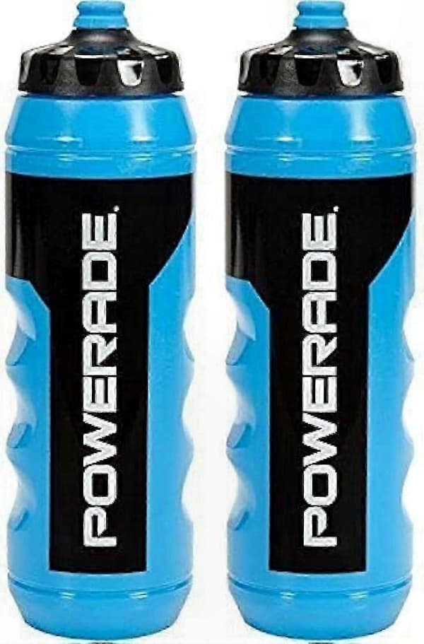 Två 946 ml (32 oz) sportvattenflaskor med envägsventil och ergonomisk läckagesäker design.