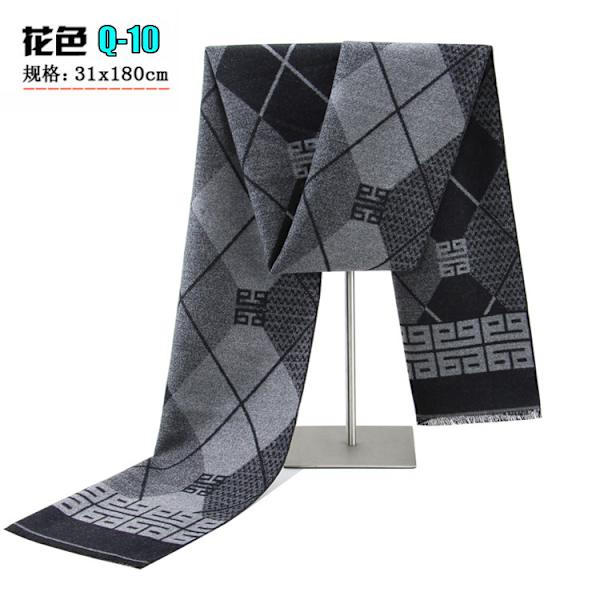 Høy kvalitet vinter skjerf for menn | Rutete kashmir skjerf for menn | Luksus skjerf for menn - skjerf Design Q-10 180cm