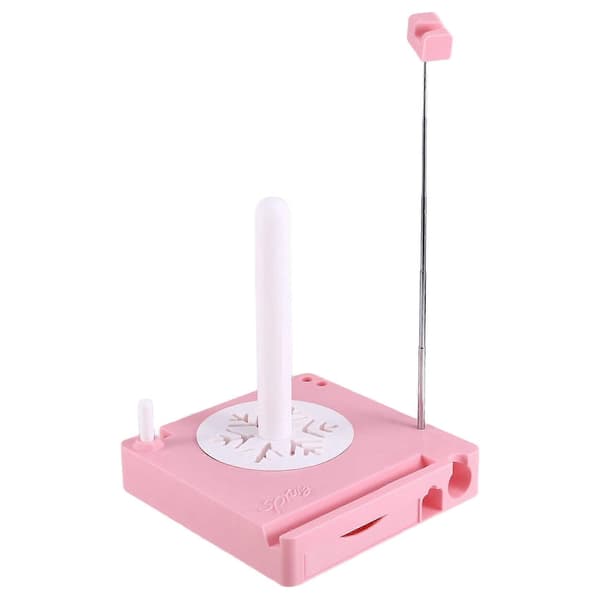 Hekle-caddy, garnholder for hekling, multifunksjonell garnspoleboks, avtakbar heklegarnholder, garnspinner rosa Pink