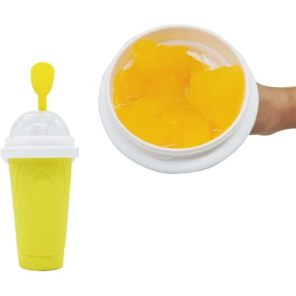 Ismaskinkopp Resa Bærbar Dobbeltlags Silikonkopp Klemkopp Sommerkjøler Smoothie