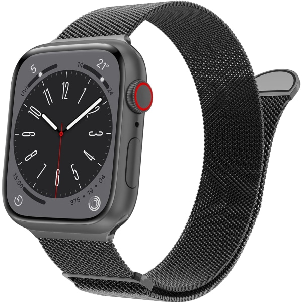 Kvindes og Mænds, Rustfrit Stål Mesh Loop Magnetisk Spænde Udskiftning til iWatch Remme (45mm/44mm/42mm/49mm, Regnbue).