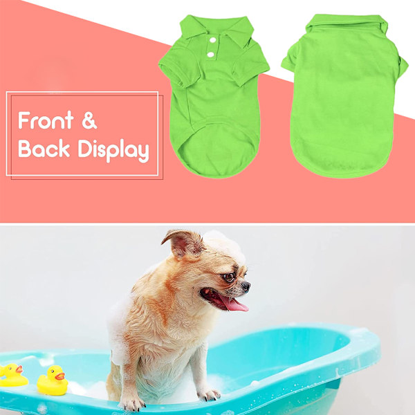 4-pack hundtröjor husdjur valp T-shirt kläder outfit kläder rockar toppar för små medelstora stora hundar katter-M