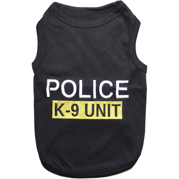 Pariser Pet Hund Kat Politi T-shirt Broderet T-shirt, S