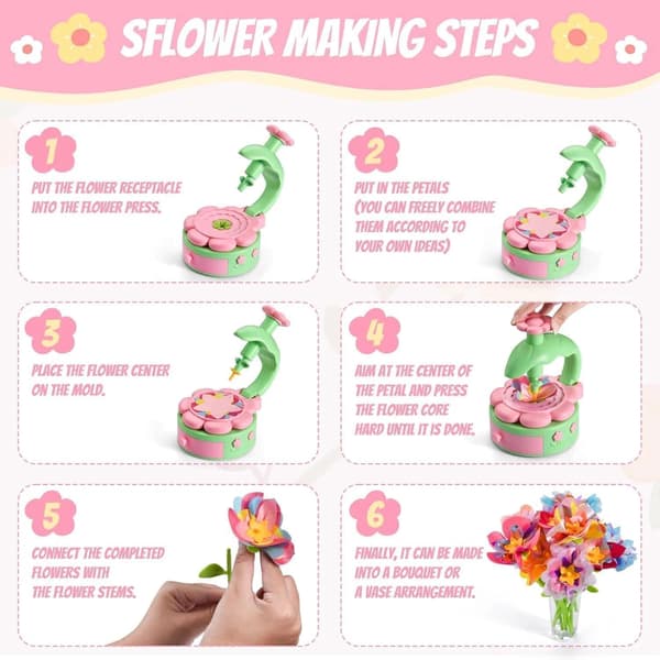 Children's Craft Activity - DIY Bouquet Kit, Including a Flower Machine