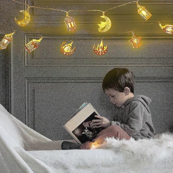 2025 Seneste Model 1,5 m 10 LED Eid Ramadan Lyskæde Slotsformet Lampe LED