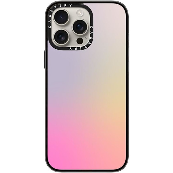 Kompakt iPhone 16 Pro Max Deksel [Lettvekt / 1,2 m 2X Militær Grad Fallbeskyttelse/Slank] - Kirsebær - Klar Svart Pastel Gradient iPhone 16 Pro Max