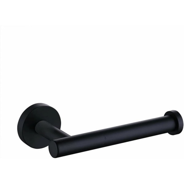 Toiletpapirholder i rustfrit stål - Toiletpapirholder i 304 børstet rustfrit stål til badeværelsestilbehør Køkken (sort)