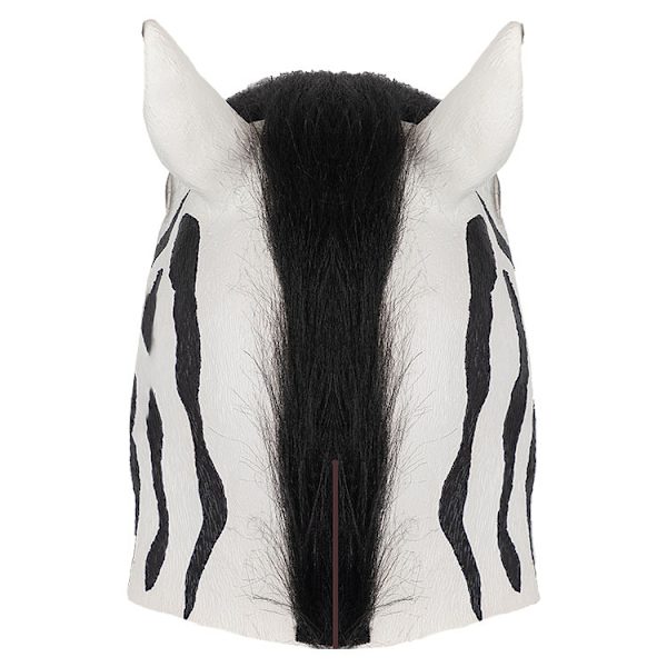 Halloween Cosplay Djurhuvudöverdrag Vit Brun Svart Hästmask Latexmask D