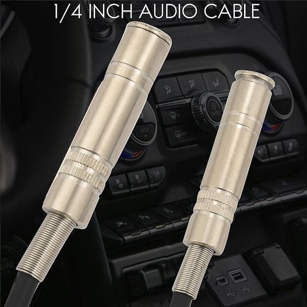 6,35 mm 1/4 tomme stereo jack-splitterkabeladapterkontakt til doble 6,35 mm uttak