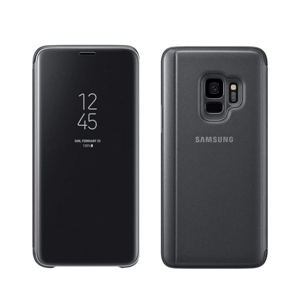 Samsung S20 Eksklusivt Etui - Flip Cover - Clear View - SORT sort black