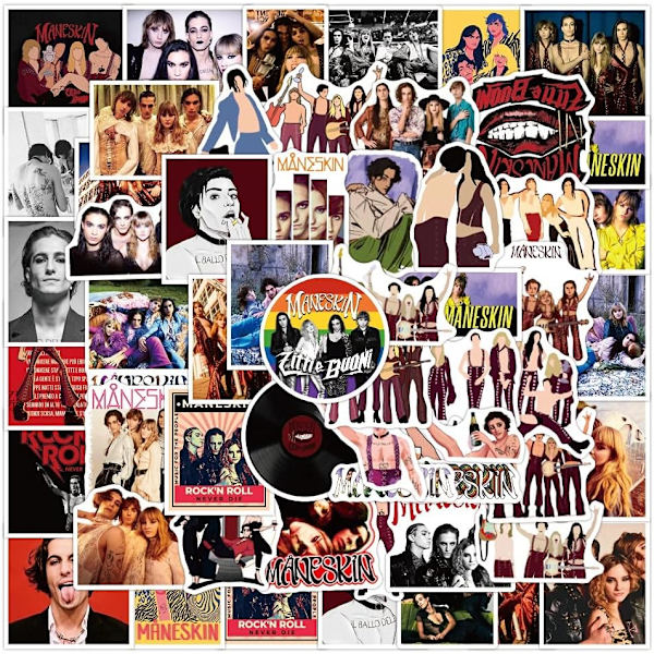 50 st coola Rock Band Maneskin klistermärken skateboard gitarr laptop motorcykel bagage telefon cykel graffiti dekal klistermärken leksaker