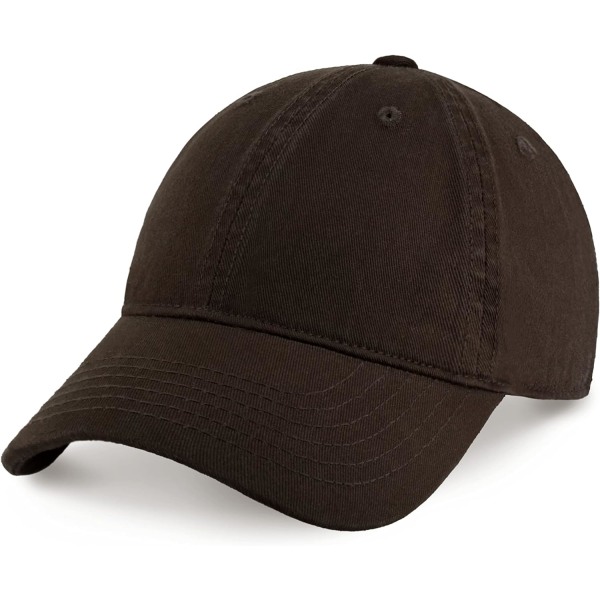 Unisex bomullsbasebollkeps för män och kvinnor Justerbar lättviktspolo stil Böjd skärm（Kastanj）