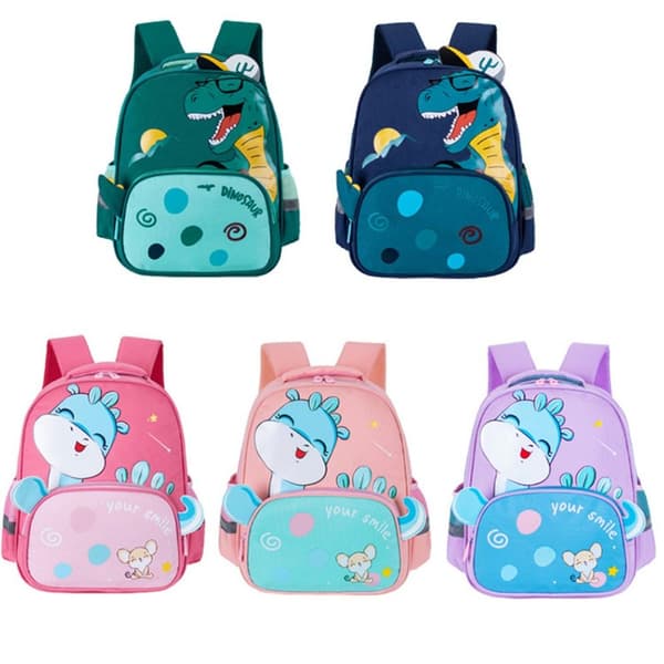Dinosaur Kids School Bag Cartoon Backpack blue