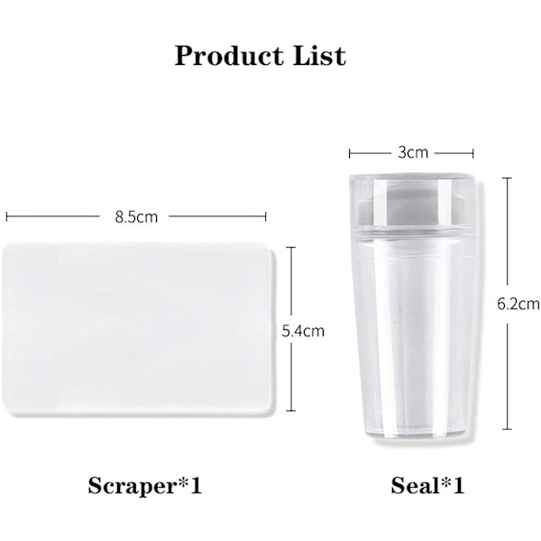 1 stk. Silikone Neglestempel (GJ0083) makeup
