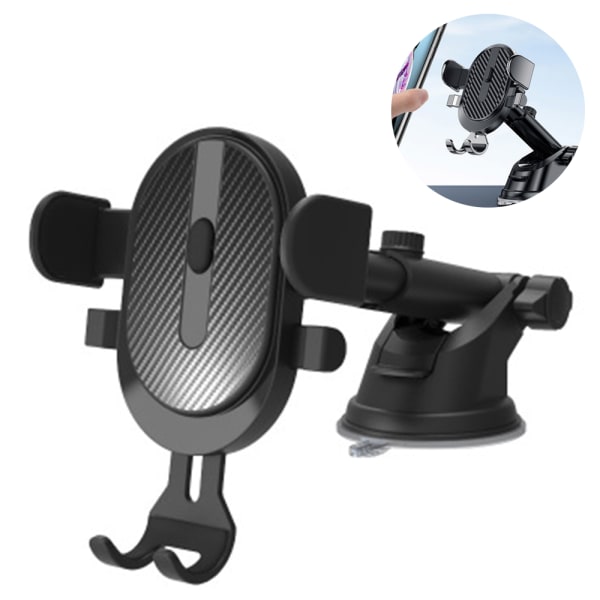 Sugekop + Luftventilationsbilholder Sort