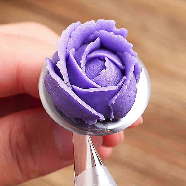 6 stk. kakepyntsett i rustfritt stål for kakedekorering, baking og glasur til cupcakes
