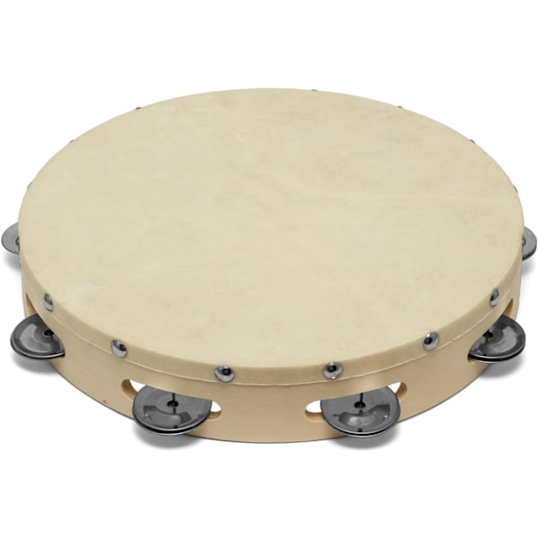 Tiger TAM91-08 - Tamburin i naturtræ 7 inches