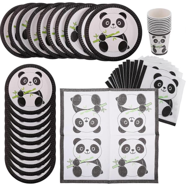 Party Panda Papper för Födelsedag 1Set