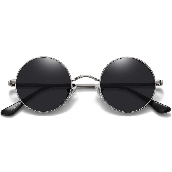 Pienet pyöreät aurinkolasit polarisoidut miehille ja naisille Retro Vintage Circle Hippie aurinkolasit UV400