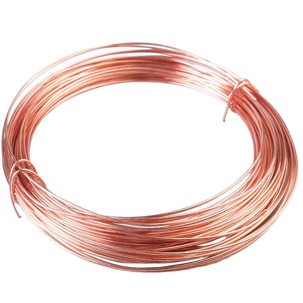 Koppartråd 5 mm diameter, 1 m längd, bar solid koppartråd för hantverk, smyckestillverkning och elindustrin