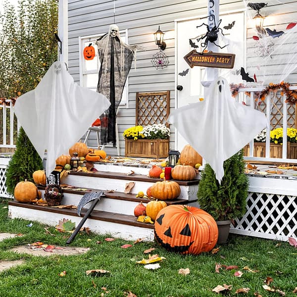 3 dele Halloween hængende spøgelse, hængende spøgelsesdekoration Hallowe