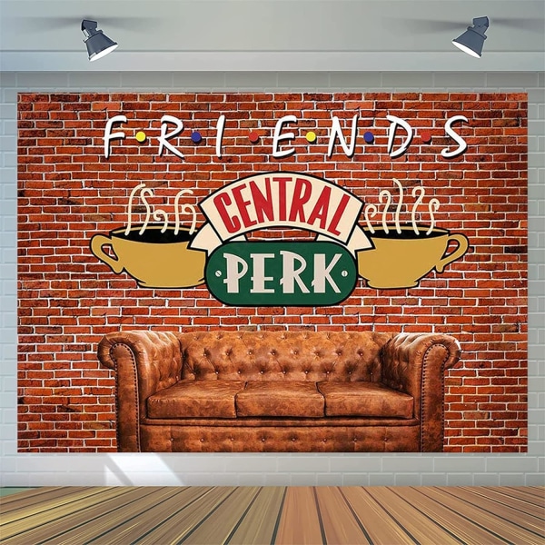 Punainen tiiliseinä sohva kahvila valokuva tausta retro pub aikuisten syntymäpäiväpallo juhlat tausta 80-luvun 90-luvun syntymäpäiväjuhlan koriste banneri 7x5ft