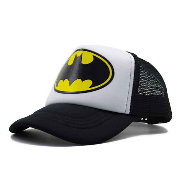 Barn Pojkar Flickor Batman Mesh Snapback Keps Sommar Utomhus Andningsbar Justerbar Sport Solhatt Model B white 48-52cm