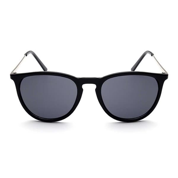Retro Solbriller Blank Sort Mørkt Glas sort black