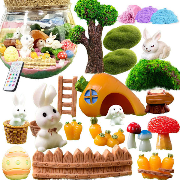 DIY handgjord kreativ Kuromi dinosaurie mikrolandskap kreativ flaska prydnad fjärrkontroll lykta pedagogiska leksaker Easter (customization accepted)