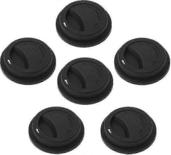 6 delar silikon dricklock mugglock, återanvändbara kaffekoppslock kaffe Qi Cheng