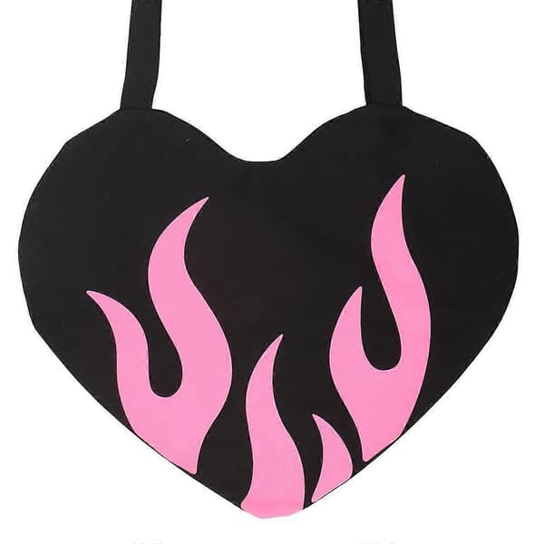 Flammende Hjerte Mulepose En storlek Svart/rosa