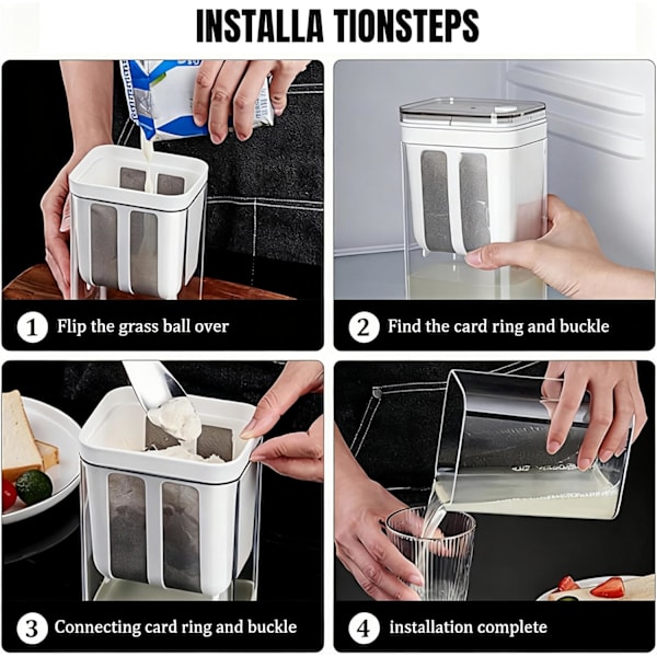 1100 ml kapasitet yoghurt sil/separator for greske yoghurtmaskiner, brukes til myse separasjon.