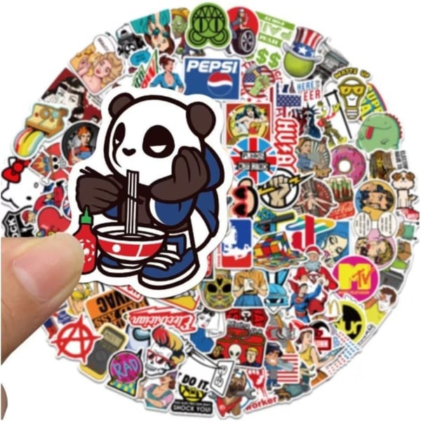 100 st Cartoon Stickers Vattentäta Stickers