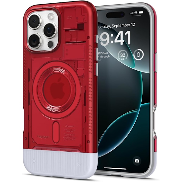 Spigen Kotelo iPhone 16 Pro Maxille, Classic C1 MagFit Suunniteltu Apple iPhone 16 Pro Maxille - Bondi Blue Ruby iPhone 16 Pro Max