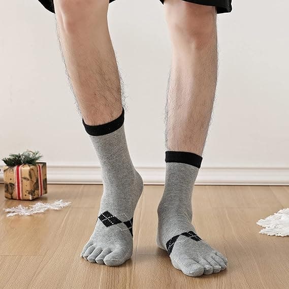 5 Pairs Men's Toe Socks, Separate Toe Socks, Men's Cotton Socks