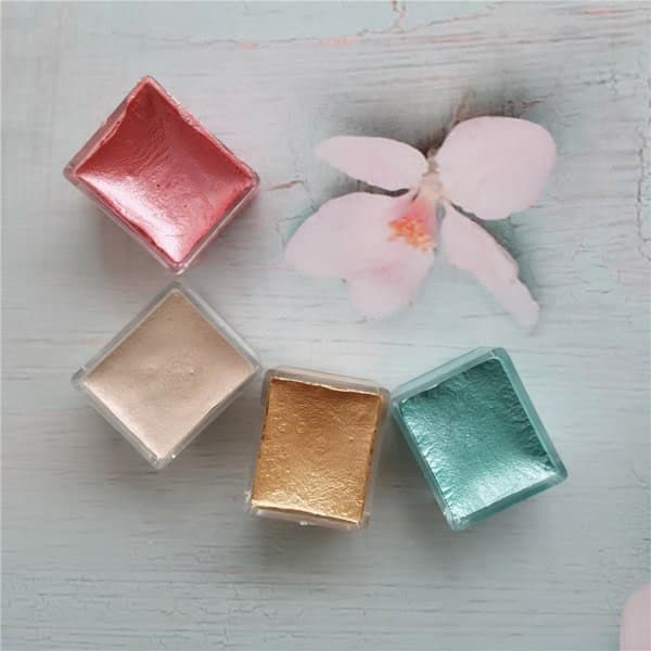 12 farver akvarel metallisk glitter til kunstnere papirvarer graffiti værktøjer Macaron