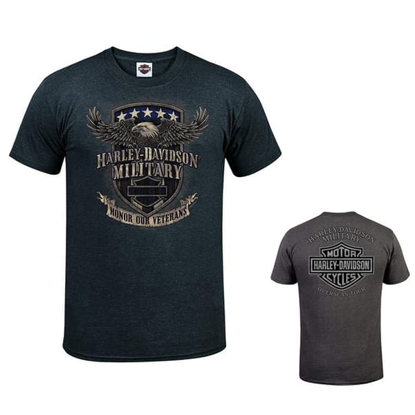 Harley-Davidson Motorsykkel T-skjorte for Menn - Sommer, Uformell, Kortermet Topp D D L