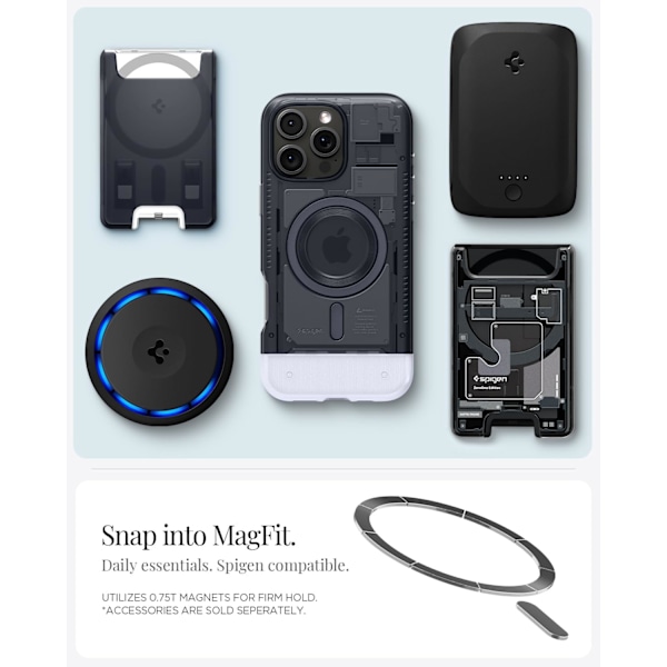 Spigen Fodral för iPhone 16 Pro Max, Classic C1 MagFit Designad för Apple iPhone 16 Pro Max - Bondi Blå Graphite iPhone 16 Pro Max