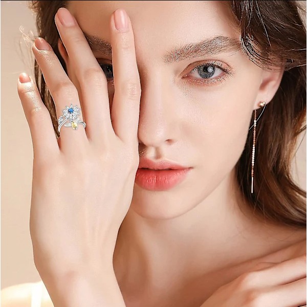 6 stk Fidget Angst Ringe Justerbare Ringe Sæt Justerbare Ringe Fidget Ringe Steam Sleeves