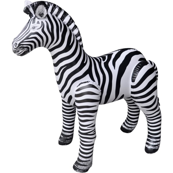 Zebra Oppustelig Plysstof Fyldt Dyr. Gaver til Børn, Festdekorationer, Plyslegetøj. 81 cm Høj. an-ZEB3