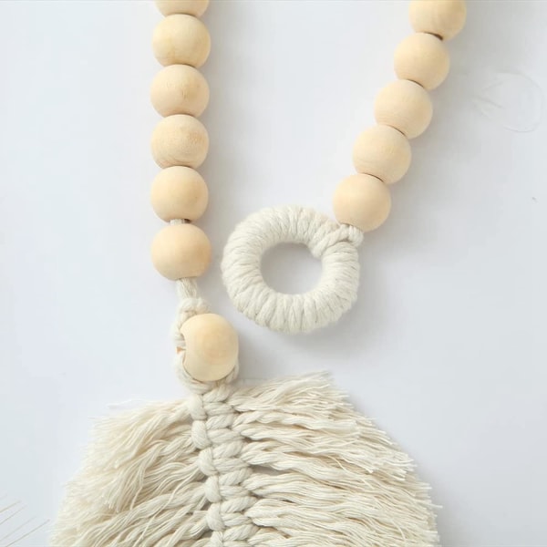 Boho stof gardinbind 2 stykker slipsløjfer bladholder makramé nappa kunst boheme flettet indretning