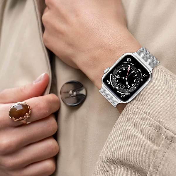 Magneettinen Apple Watch -ranneke - hopea 42/44/45mm