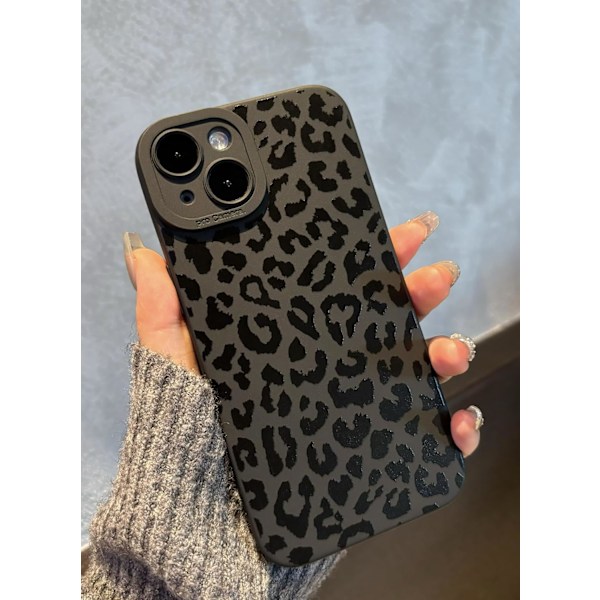 iPhone 16 Pro Max Skal 6,9 tum 2024, Estetisk Hjärtan Print iPhone 16 Pro Max Skal för Kvinnor Flickor Män, Silikon Skyddande Telefonfodral för iPhone Leopard Print iPhone XR