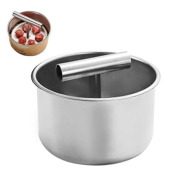 Köttbullsform - Köttbullsform i rostfritt stål, Manuell bollpress för kött ♔ A1L7
