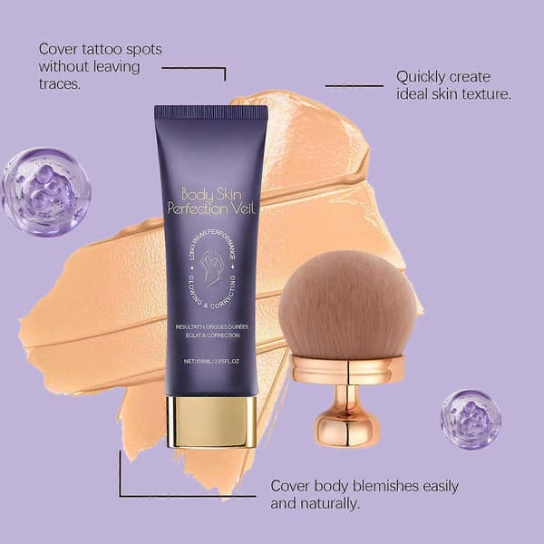 Vattentät Body Foundation Concealer – Långvarig Full Täckning Makeup för Jämn Hudton och Tatueringstäckning Bronze