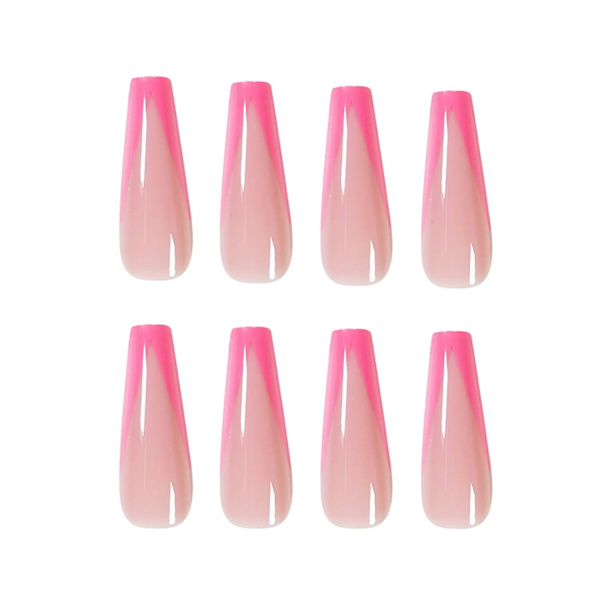 Kød Pulver Pink Lang Negle Patchmake up